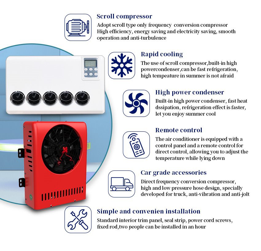 Feature of 24 volt food truck air conditioner Feature of 24 volt food truck air conditioner
